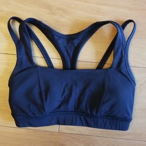 Lu lu lemon black sports bra size 4